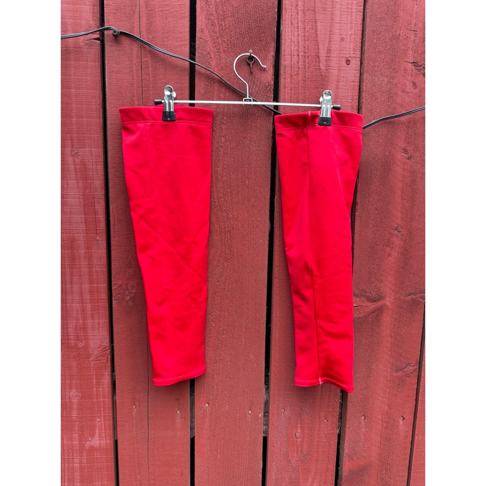 Voler Cycling Leg Warmers Red XL Fleece Lined Made in USA Bike Thermal